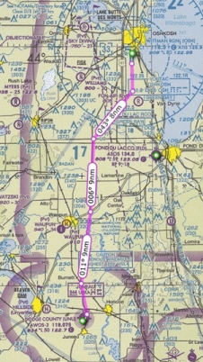 Cessnas 2 Oshkosh Mawss Arrival Route