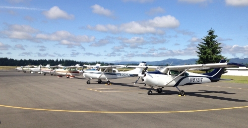 Olympia Regional Airport ramp during the 2014 Washington Clinic - June 7, 2014